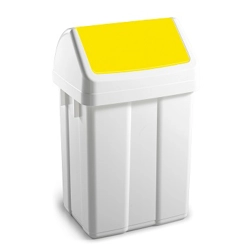 vendita online Contenitore max 50 l con coperchio basculante giallo Contenitori e sacchi per raccolta rifiuti TTS Cleaning